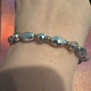 Silver Bracelet with Translucent Beads